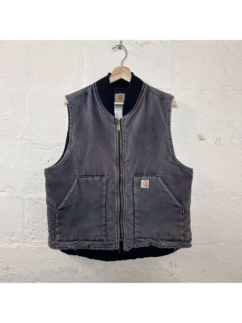 Vintage Thrashed Carhartt Quilted Artic Vest “Midnight Blue” V02 MDT Men’s Large